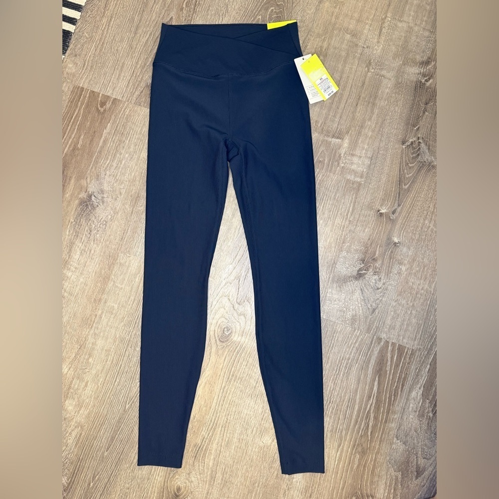 NEW All in Motion - Women's Ultra High-Rise Rib Leggings Navy Blue XS